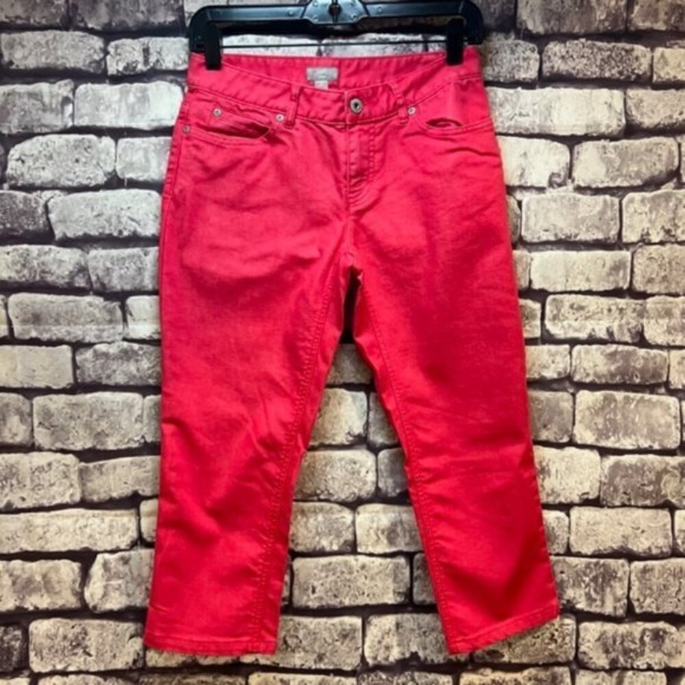 J. Jill Pink Stretch Crop Pants Size 2P